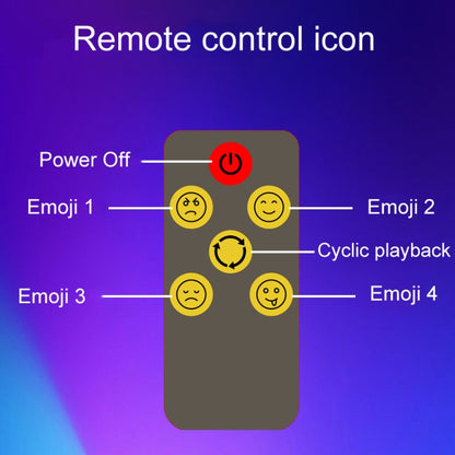 Car LED Funny Emoji Light Rear Windows Multifunctional Warning Smiley Light(Black) - Warning Lights by PMC Jewellery | Online Shopping South Africa | PMC Jewellery | Buy Now Pay Later Mobicred