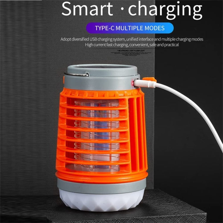 E-SMARTER W890-1 Solar LED Electric Shock Mosquito Light Outdoor USB Rechargeable Lighting Mosquito Trap(Blue) - Repellents by E-SMARTER | Online Shopping South Africa | PMC Jewellery | Buy Now Pay Later Mobicred