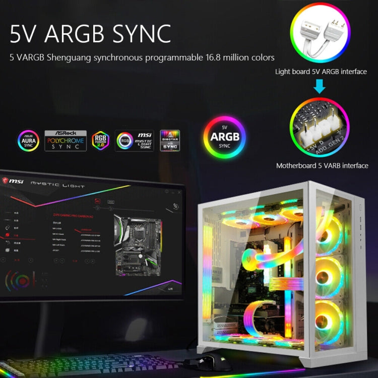 AOSOR Al200 Neon Cable Computer Motherboard Graphics Card Glow Board Power Supply Line Decoration(Black) - free shipping - PMC Jewellery - Order now!