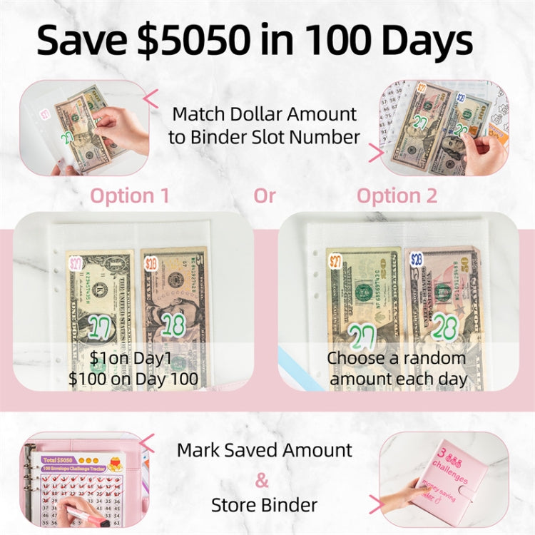 25sheets /Set A5 6 Holes Save Money Challenge Envelopes Replacement Inner Page, Spec: Set 1 - free shipping - PMc TechLife - Order now!