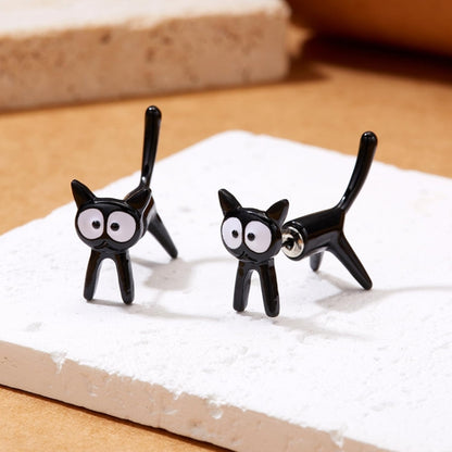 1pair Cute Cats Simple Ear Studs Ladies Detachable Earrings, Style: Model 2 - Stud Earrings & Earrings by PMC Jewellery | Online Shopping South Africa | PMC Jewellery | Buy Now Pay Later Mobicred