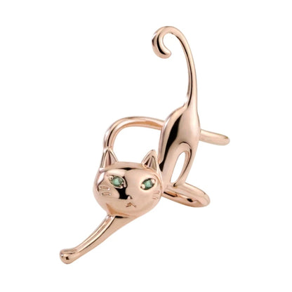 Cute Cats Earrings Ladies No Ear Hole Eared Bone Clip(Gold Model 2) - Stud Earrings & Earrings by PMC Jewellery | Online Shopping South Africa | PMC Jewellery | Buy Now Pay Later Mobicred