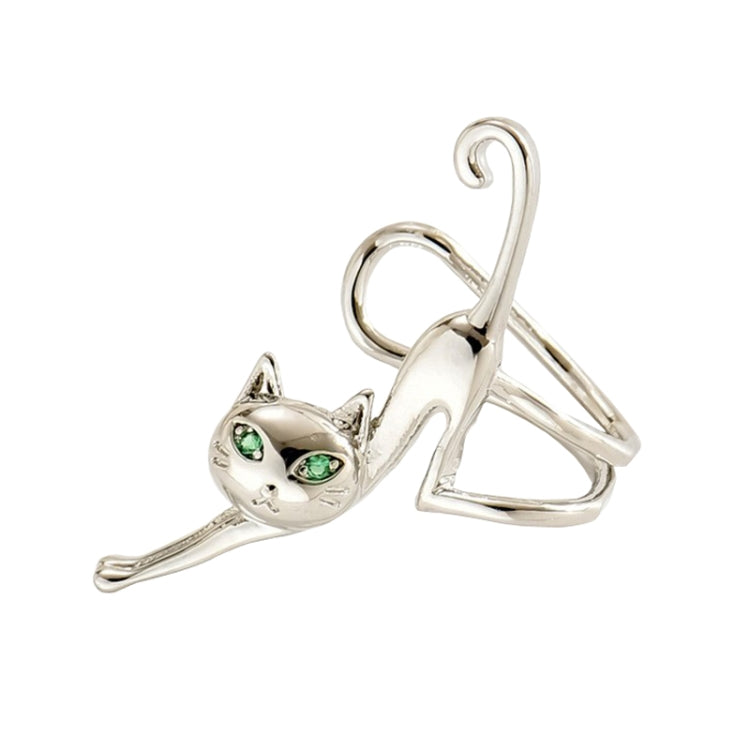 Cute Cats Earrings Ladies No Ear Hole Eared Bone Clip(Silver Model 2) - Stud Earrings & Earrings by PMC Jewellery | Online Shopping South Africa | PMC Jewellery | Buy Now Pay Later Mobicred