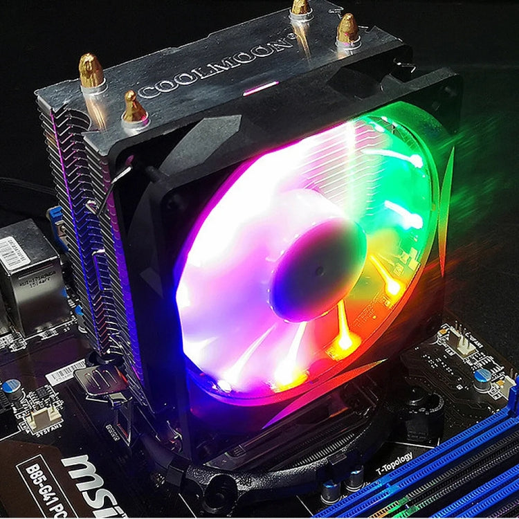 COOLMOON Frost Double Copper Tube CPU Fan Desktop PC Illuminated Silent AMD Air-Cooled Cooler, Style: P22 Streamline Edition Double Fan - free shipping - PMC Jewellery - Order now!