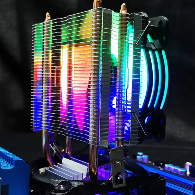 COOLMOON Frost Double Copper Tube CPU Fan Desktop PC Illuminated Silent AMD Air-Cooled Cooler, Style: P22 Streamline Edition Double Fan - free shipping - PMC Jewellery - Order now!