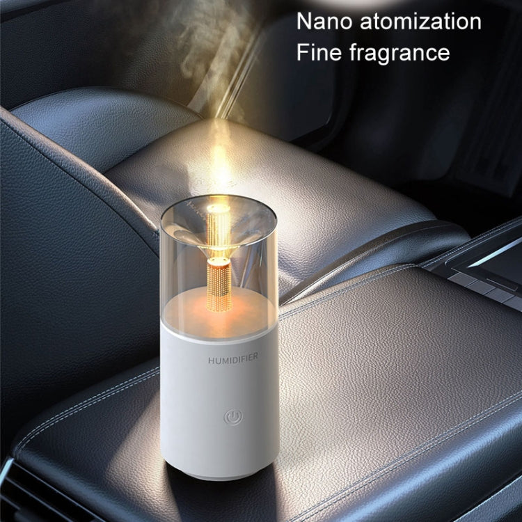 Candle Flame Aromatherapy Diffuser Automatic Scent Sprayer Mini Ambiance Candle Light Humidifier(129 White) - free shipping - PMC TechLife - Order now!