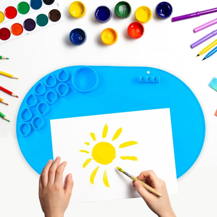 59 x 40cm  Oval Silicone Painting Pad Art Mat for Drawing Clay(Color) - free shipping - PMc TechLife - Order now!