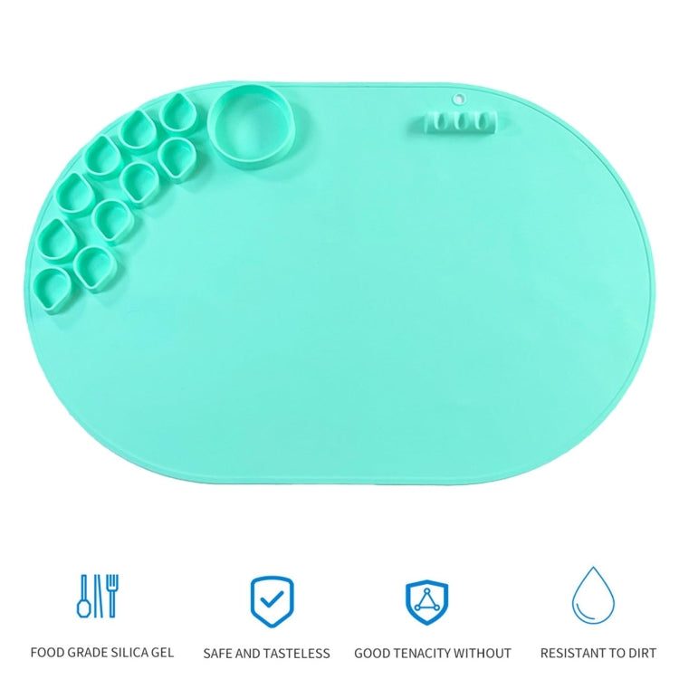 59 x 40cm  Oval Silicone Painting Pad Art Mat for Drawing Clay(Color) - free shipping - PMc TechLife - Order now!