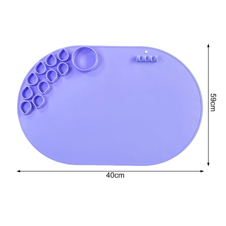 59 x 40cm  Oval Silicone Painting Pad Art Mat for Drawing Clay(Color) - free shipping - PMc TechLife - Order now!
