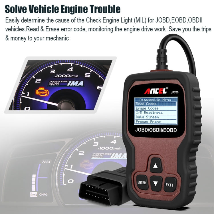 Ancel JOBD+EOBD/OBD-II Car Error Code Diagnostic scanner - Electronic Test by Ancel | Online Shopping South Africa | PMC Jewellery | Buy Now Pay Later Mobicred