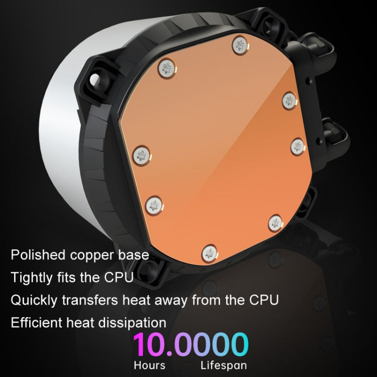 COOLMOON CM-YM-240T Digital ARGB Lens Edition Integrated Water Cooling CPU Cooler Temperature Display CPU Fan(Black) - free shipping - PMC Jewellery - Order now!