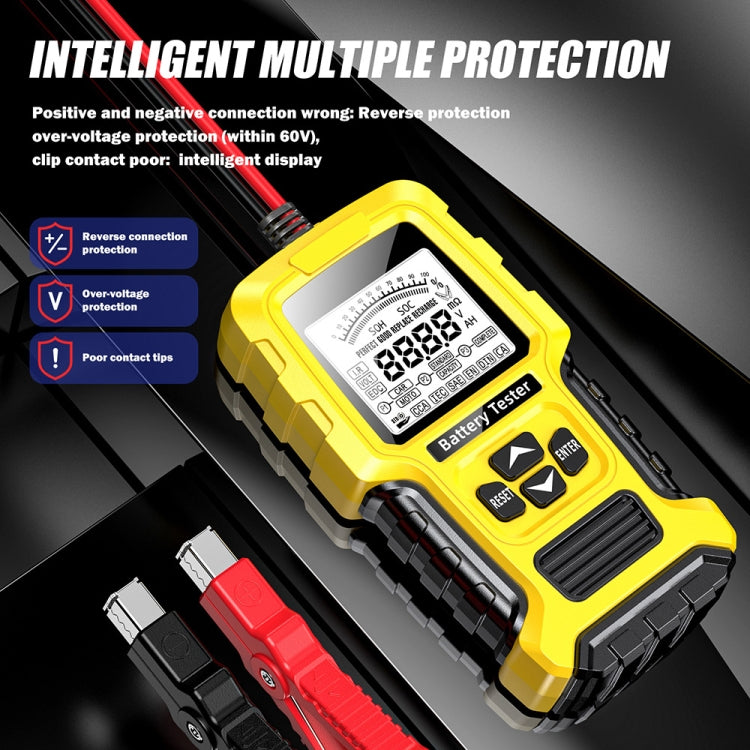 FOXSUR 12V/24V Automotive Lead-acid Battery Internal Resistance Rapid Analyzer(Yellow) - Electronic Test by FOXSUR | Online Shopping South Africa | PMC TechLife | Buy Now Pay Later Mobicred