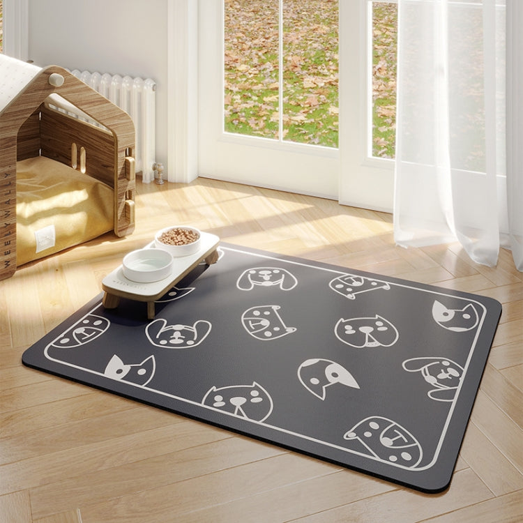 Pet Floor Mat Anti-Tear And Bite Absorbent Feeding Mat Sleeping Anti-Slip Dog Nest Pad, Style: Dogs Party Deep Gray(50x70cm) - free shipping - PMC TechLife - Order now!