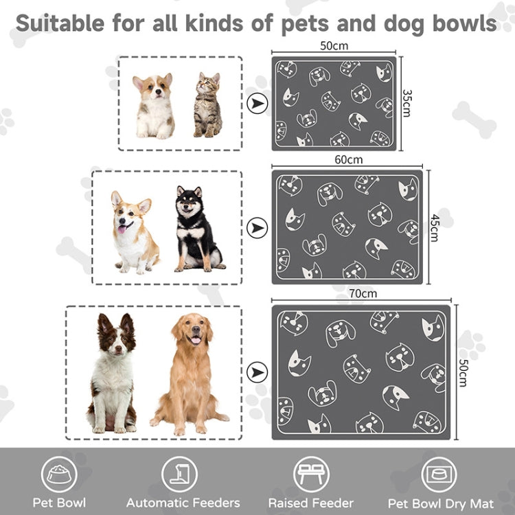 Pet Floor Mat Anti-Tear And Bite Absorbent Feeding Mat Sleeping Anti-Slip Dog Nest Pad, Style: Dogs Party Light Gray(50x70cm) - free shipping - PMC TechLife - Order now!