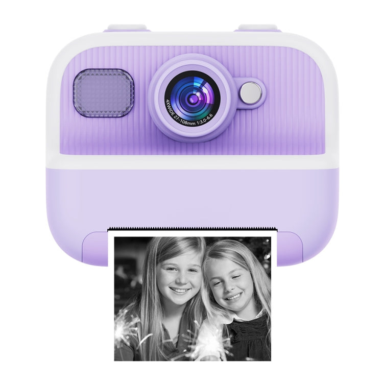 M8 2.4-Inch 1080P HD 2400W Pixel Dual-Camera Children Thermal Printing Camera, Color: Purple+32GB - Children Cameras by PMC TechLife | Online Shopping South Africa | PMC TechLife | Buy Now Pay Later Mobicred