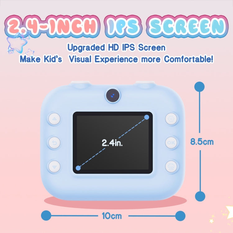 M8 2.4-Inch 1080P HD 2400W Pixel Dual-Camera Children Thermal Printing Camera, Color: Pink+32GB - Children Cameras by PMC TechLife | Online Shopping South Africa | PMC TechLife | Buy Now Pay Later Mobicred
