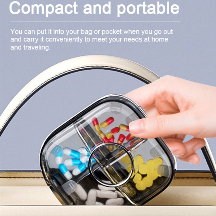 Multi-functional Portable Mini Pill Dispenser Organizer(Transparent Black) - free shipping - PMC TechLife - Order now!