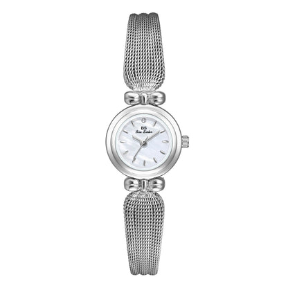 BS Bee Sister 22mm Retro Female Wrist Watch with Stainless Steel Mesh Butterfly Design Strap(Classic Silver) - Metal Strap Watches by BS Bee Sister | Online Shopping South Africa | PMC Jewellery | Buy Now Pay Later Mobicred