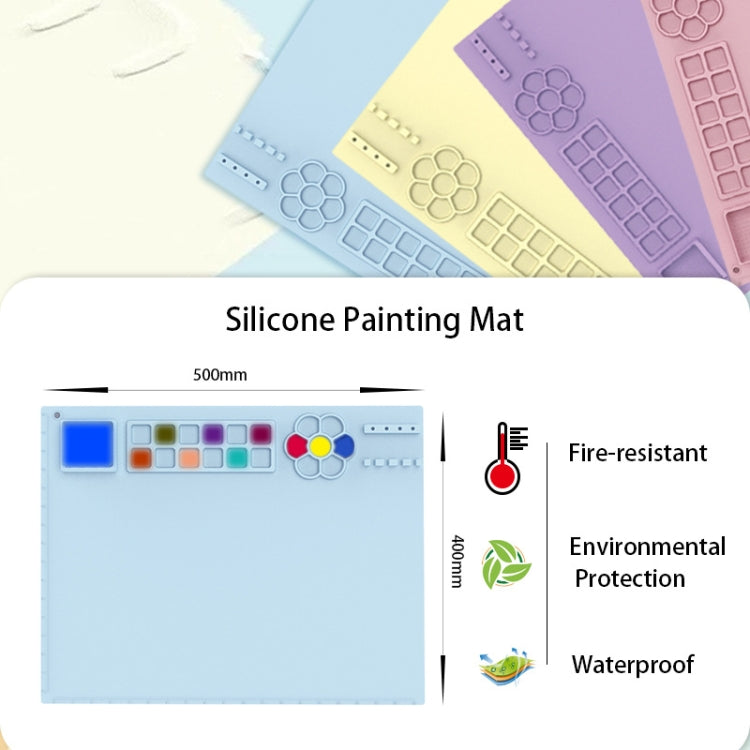50x40cm Silicone Painting Pad With  Paint Holder Art Mat For Drawing Clay(Pink) - free shipping - PMc TechLife - Order now!
