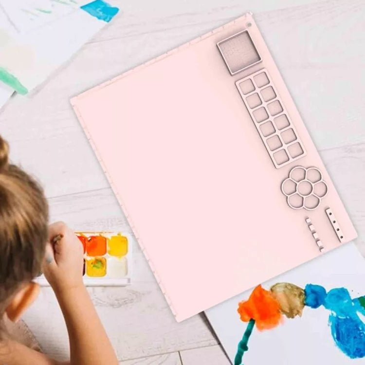 50x40cm Silicone Painting Pad With  Paint Holder Art Mat For Drawing Clay(Pink) - free shipping - PMc TechLife - Order now!