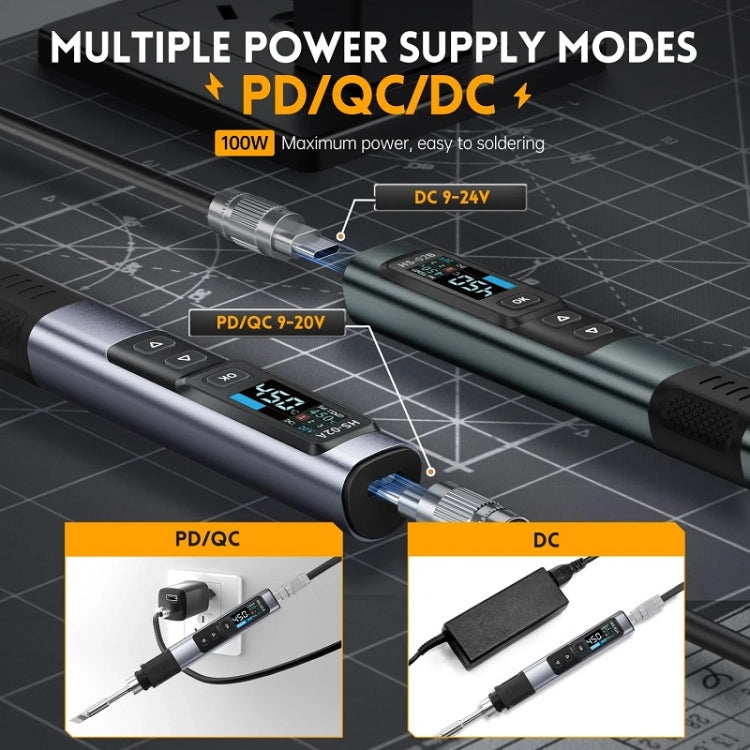 FNIRSI Portable Constant Temperature Soldering Iron Set, Model: HS-02A Standard 6 Head - free shipping - PMc TechLife - Order now!