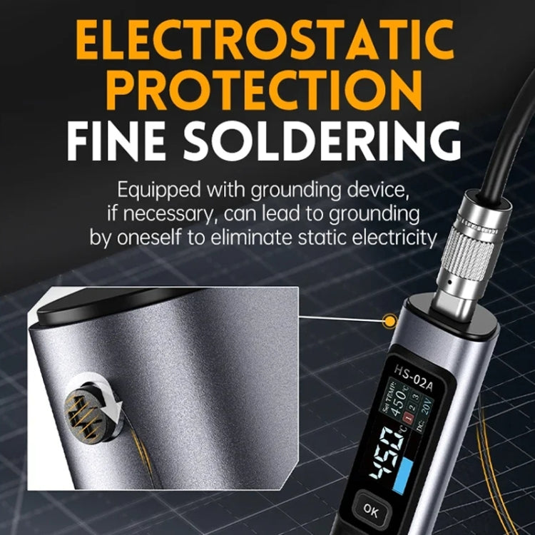 FNIRSI Portable Constant Temperature Soldering Iron Set, Model: HS-02B Standard 3 Head - free shipping - PMc TechLife - Order now!