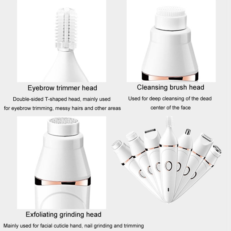 7 In 1 Multifunction Women Shaver USB Charging Epilator Eyebrow Trimmer(Pink) - free shipping - PMC TechLife - Order now!