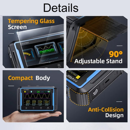 FNIRSI 2C53P Dual Channel Flat Panel Digital Oscilloscope Multimeter Signal Generator 3 In 1(Black) - Digital Multimeter by FNIRSI | Online Shopping South Africa | PMC Jewellery | Buy Now Pay Later Mobicred