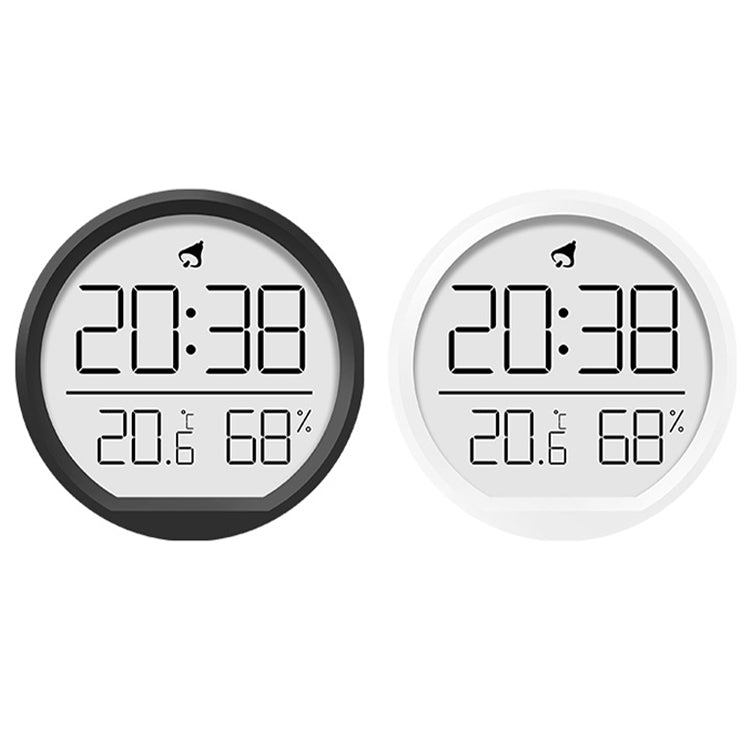 Slim Magnetic Thermometer And Hygrometer Clock Home Wall-Mounted Electronic Clock(Black) - Wall Clock by PMc TechLife | Online Shopping South Africa | PMc TechLife | Buy Now Pay Later Mobicred