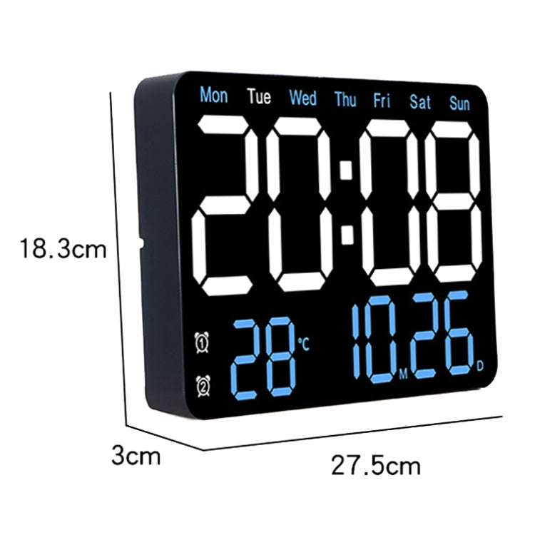 Multifunctional LED Digital Display Electronic Wall Clock Living Room Silent Alarm Clock, Color: Orange - Wall Clock by PMc TechLife | Online Shopping South Africa | PMc TechLife | Buy Now Pay Later Mobicred