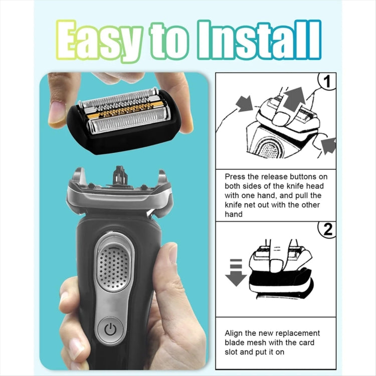 For Braun  Series 9 Electric Shaver Replacement Blade Gold Foil Style 92S With Text - Shavers Parts by PMC TechLife | Online Shopping South Africa | PMC TechLife | Buy Now Pay Later Mobicred