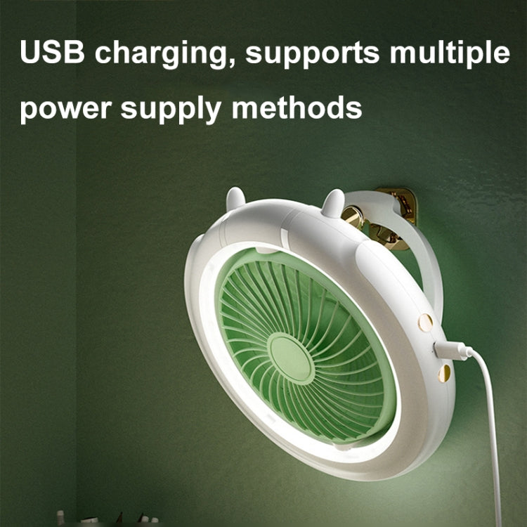 Night Light Desktop Folding Fan Outdoor Camping Hanging Mini Fan, Color: Green Basic - Electric Fans by PMC TechLife | Online Shopping South Africa | PMC TechLife | Buy Now Pay Later Mobicred