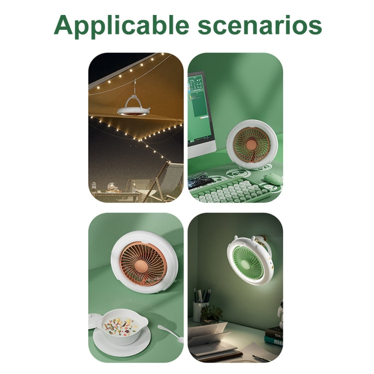 Night Light Desktop Folding Fan Outdoor Camping Hanging Mini Fan, Color: Green Basic - Electric Fans by PMC TechLife | Online Shopping South Africa | PMC TechLife | Buy Now Pay Later Mobicred