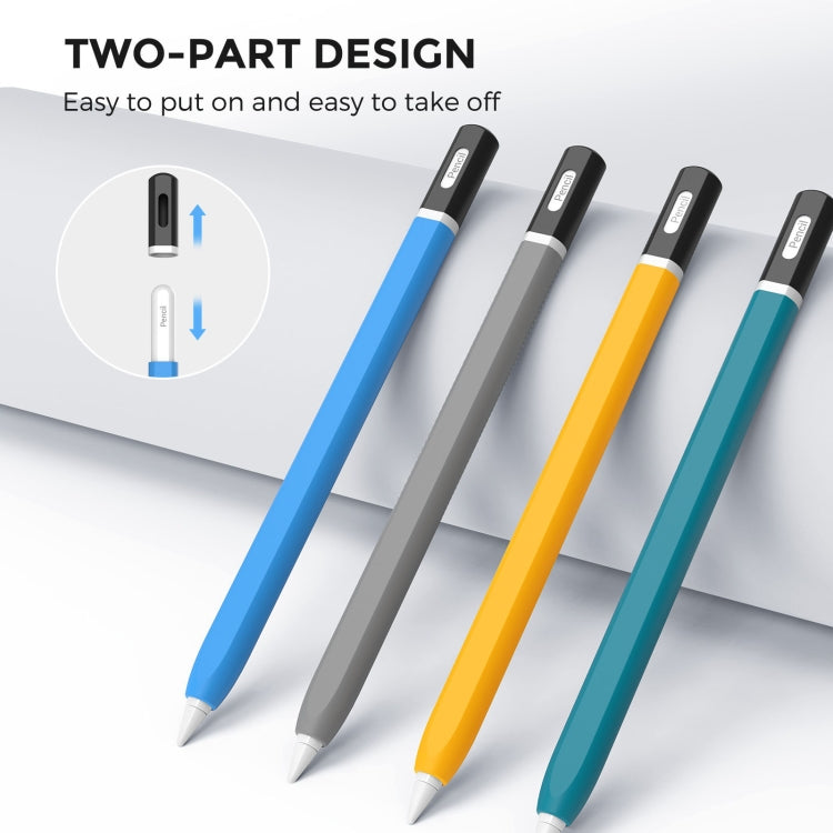 For Apple Pencil 2 AhaStyle JY16-2 Silicone Case Retro Non-slip and Anti-drop Pen Cover(Yellow) - free shipping - PMC Jewellery - Order now!