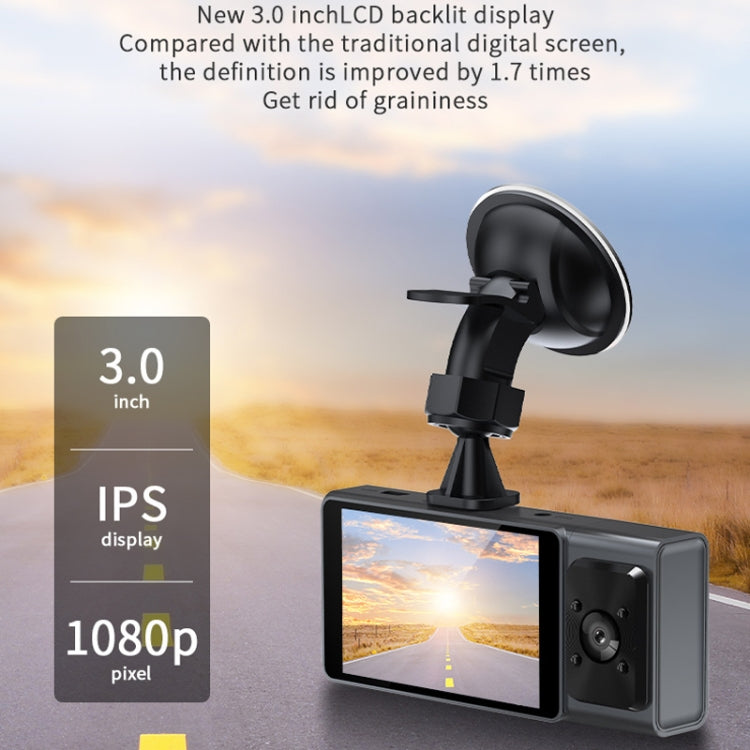3 Camera Lens 3-inch IPS Screen WiFi Car Dash Cam 1080P Night Vision Dash Camera for Cars 64G - free shipping - PMC TechLife - Order now!