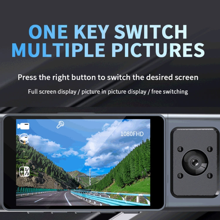 3 Camera Lens 3-inch IPS Screen WiFi Car Dash Cam 1080P Night Vision Dash Camera for Cars 64G - free shipping - PMC TechLife - Order now!
