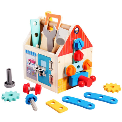 Wooden Multifunction Toolbox Early Learning Disassembly Nut Tool Basket Children Educational Toy(Colorful) - Pretend Play Toys by PMC Jewellery | Online Shopping South Africa | PMC Jewellery | Buy Now Pay Later Mobicred