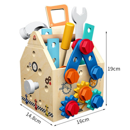 Wooden Multifunction Toolbox Early Learning Disassembly Nut Tool Basket Children Educational Toy(Colorful) - Pretend Play Toys by PMC Jewellery | Online Shopping South Africa | PMC Jewellery | Buy Now Pay Later Mobicred