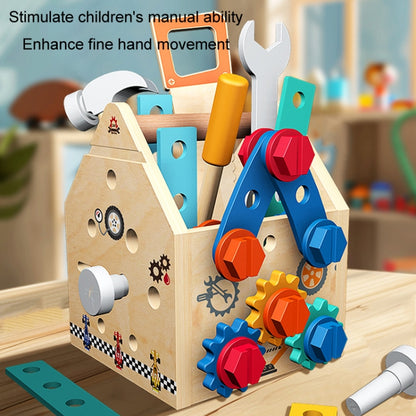 Wooden Multifunction Toolbox Early Learning Disassembly Nut Tool Basket Children Educational Toy(Colorful) - Pretend Play Toys by PMC Jewellery | Online Shopping South Africa | PMC Jewellery | Buy Now Pay Later Mobicred