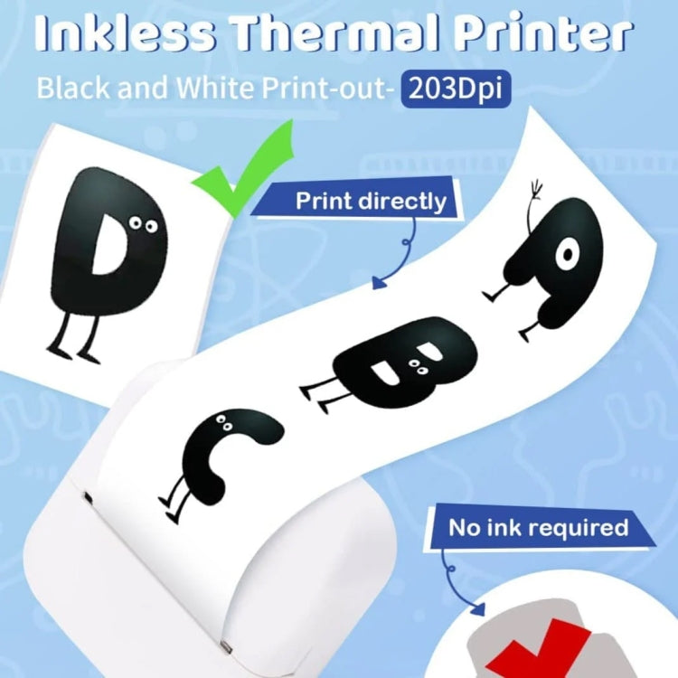 Phomemo M02X Inkless Pocket Printer Bluetooth Thermal Portable Sticker Maker Machine(White) - Printer by Phomemo | Online Shopping South Africa | PMC Jewellery | Buy Now Pay Later Mobicred