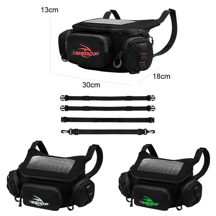 BSDDP Motorcycle Front Bag Waterproof Multifunctional Riding Waist Bag(Green Label) - Bags & Luggages by BSDDP | Online Shopping South Africa | PMC Jewellery | Buy Now Pay Later Mobicred