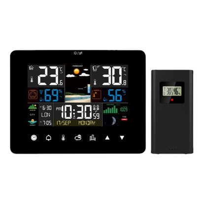 Color Screen Weather Forecast Clock Sensor Temperature And Humidity Meter(Black) - Novelty Clock by PMC Jewellery | Online Shopping South Africa | PMC Jewellery | Buy Now Pay Later Mobicred