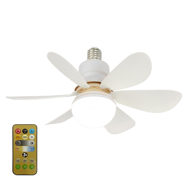 Home Small Fan Light E27 Snail Mouth Suspension Fan Lamp, Size: 420x205mm 30W White(Remote Control Without Base) - Electric Fans by PMC Jewellery | Online Shopping South Africa | PMC Jewellery | Buy Now Pay Later Mobicred