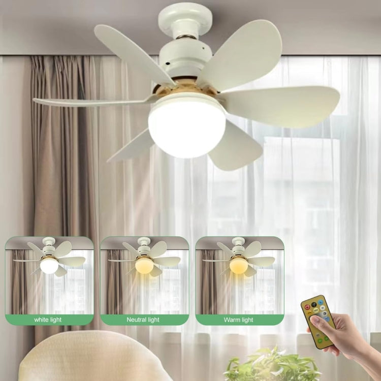 Home Small Fan Light E27 Snail Mouth Suspension Fan Lamp, Size: 520x185mm 40W Matcha Green(Remote Control Without Base) - Electric Fans by PMC Jewellery | Online Shopping South Africa | PMC Jewellery | Buy Now Pay Later Mobicred