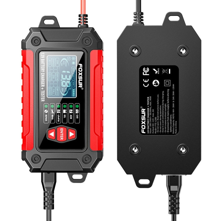 FOXSUR Cars Motorcycles 12V Lithium Cattery Charger With Battery Detection(UK Plug) - Battery Charger by FOXSUR | Online Shopping South Africa | PMC TechLife | Buy Now Pay Later Mobicred