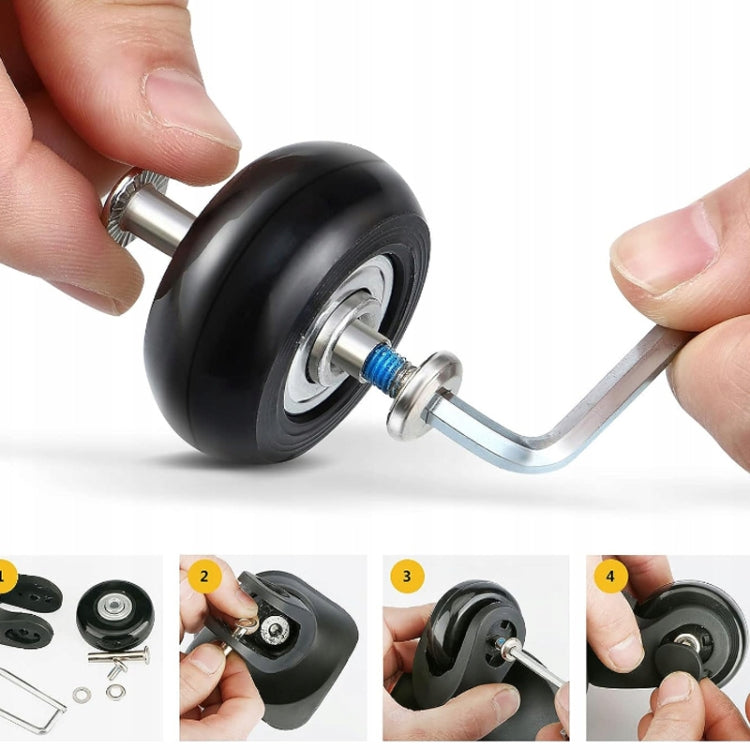 50mm x 18mm Luggage Suitcase Replacement Wheels Low Noise Spinner Wheels - Accessories by PMc TechLife | Online Shopping South Africa | PMc TechLife | Buy Now Pay Later Mobicred