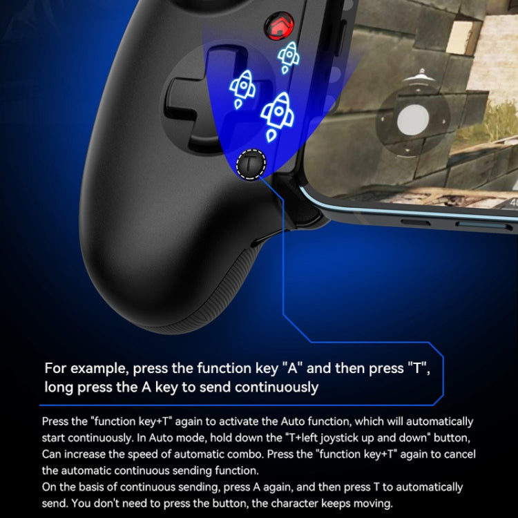 BSP-D10S Wireless Stretch Game Controller With Heat Dissipation Fan for Switch / Android / IOS / PC / PS3 / PS4(White) - Controller Gamepad by PMC Jewellery | Online Shopping South Africa | PMC Jewellery | Buy Now Pay Later Mobicred