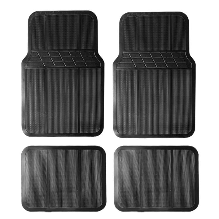 4pcs/Set Car PVC Anti-slip Waterproof Durable Floor Mats(Stripes) - Floor Mats by PMC Jewellery | Online Shopping South Africa | PMC Jewellery | Buy Now Pay Later Mobicred