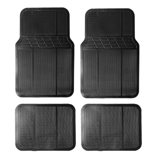 4pcs/Set Car PVC Anti-slip Waterproof Durable Floor Mats(Stripes) - Floor Mats by PMC Jewellery | Online Shopping South Africa | PMC Jewellery | Buy Now Pay Later Mobicred