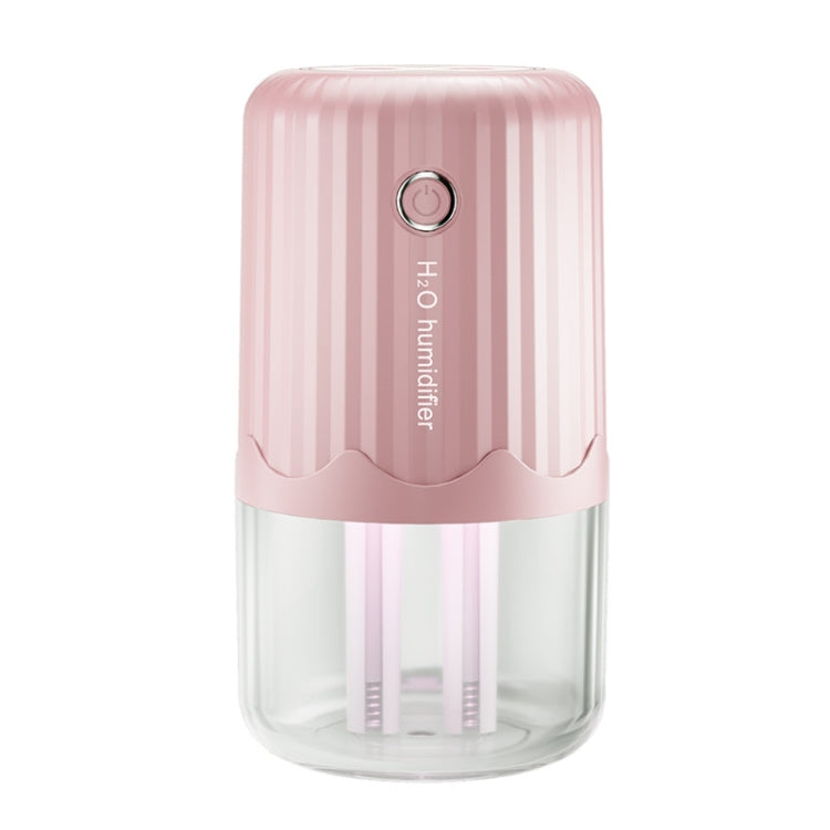 T06 Large-Capacity Atmosphere Night Light Household Dual Spray Air Humidifier, Color: Pink Plug-in - free shipping - PMC TechLife - Order now!